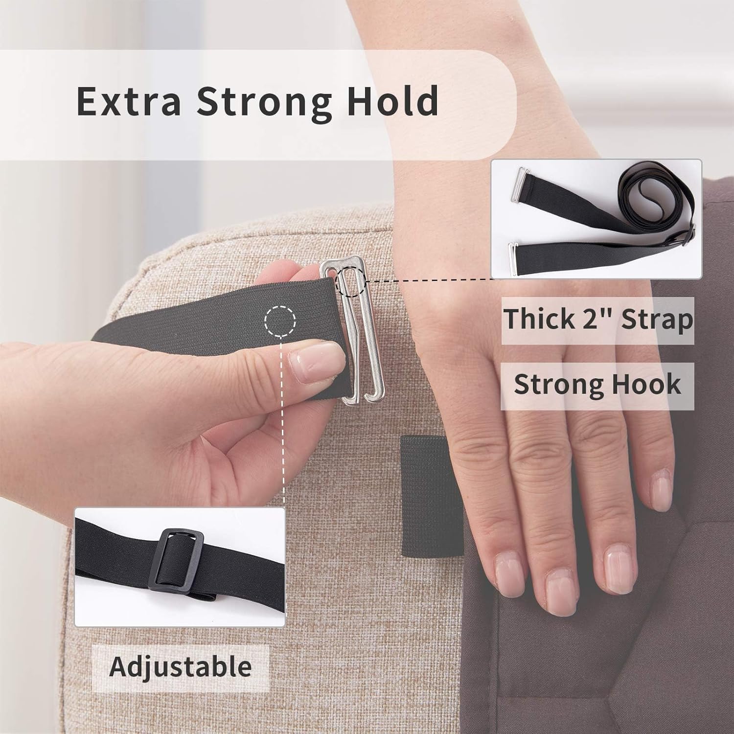 SunStyle Home Funda de sofá gris oscuro, resistente al agua, funda protectora para muebles, funda acolchada de panal con correa elástica ajustable y