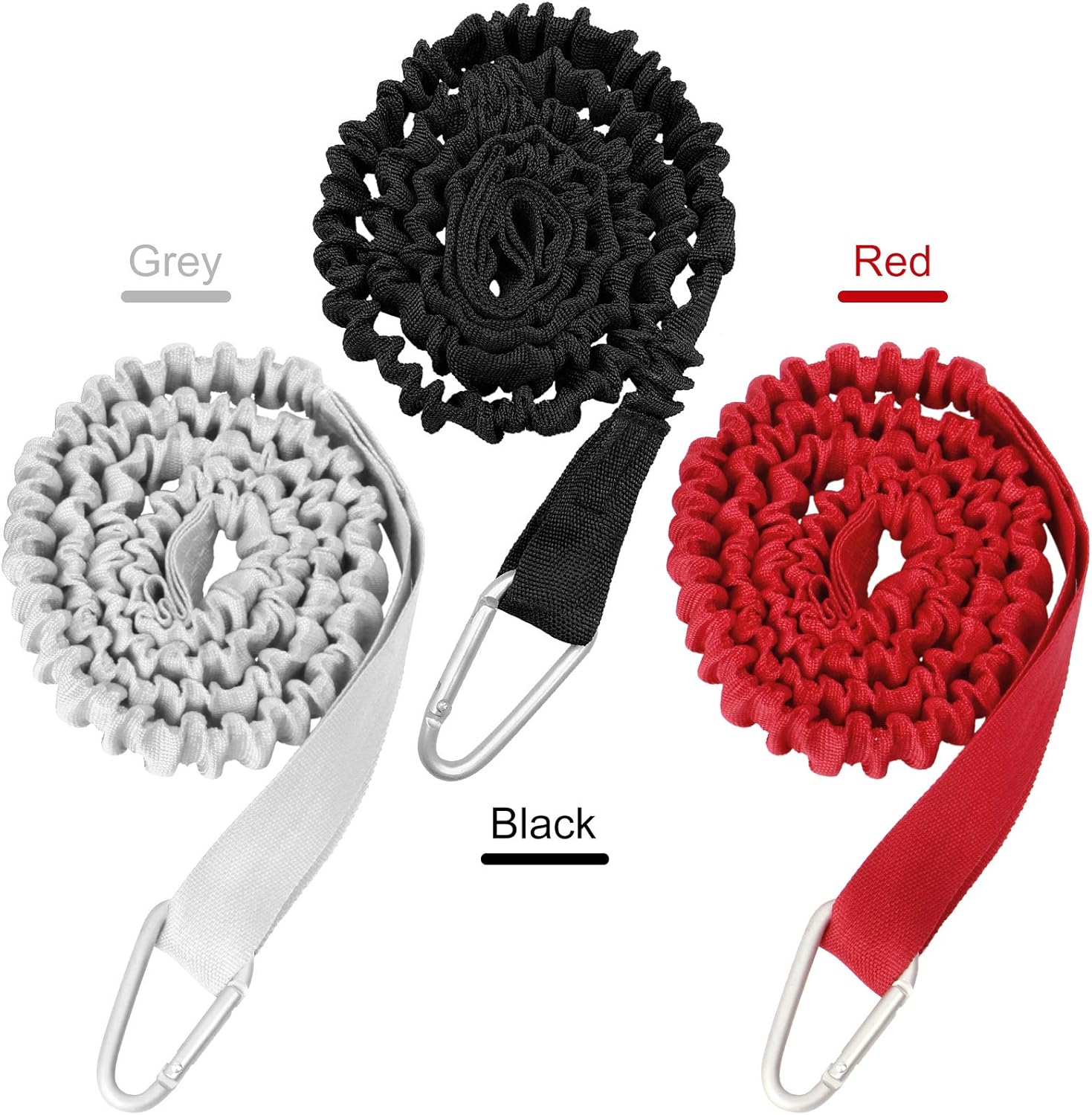LIXADA Paquete de 4 correas de kayak para kayak, ligeras, elásticas, enrolladas, para caña de kayak, correa para S U P, canotaje, pesca, kayak