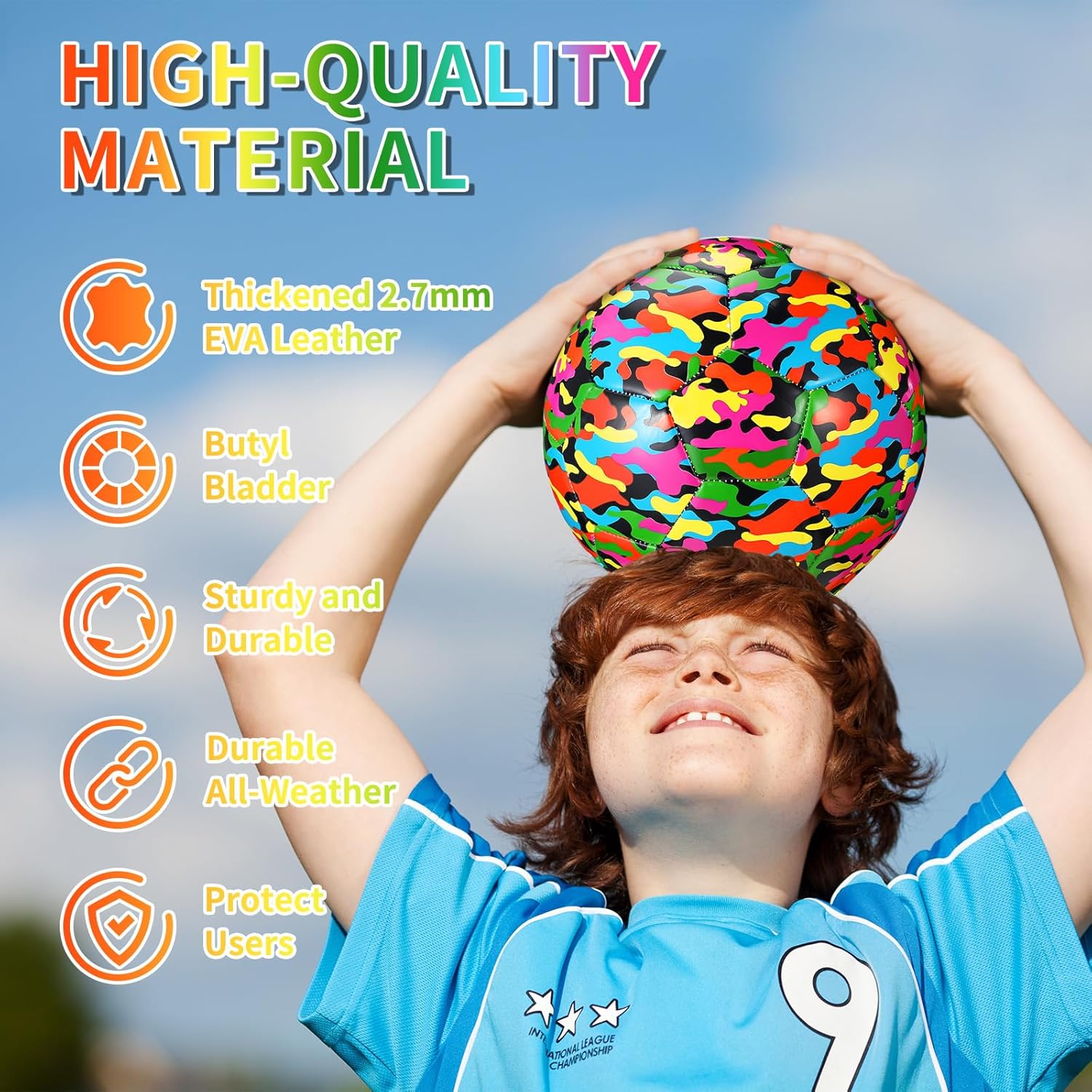 Pelota de fútbol de camuflaje tamaño 4 para niños y niñas, pelota de fútbol con bomba de inflador, para deportes en interiores y exteriores, pelota