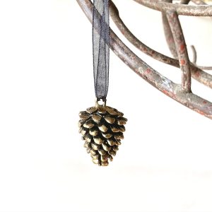 Enchanted Leaves- Brass Pine Cone Ornament  Holiday Pinecone Ornament  Winter Nature Ornament  Woodland Gift Tags Enchanted Leaves- Brass Pine Cone Ornament  Holiday Pinecone Ornament  Winter Nature Ornament  Woodland Gift Tags