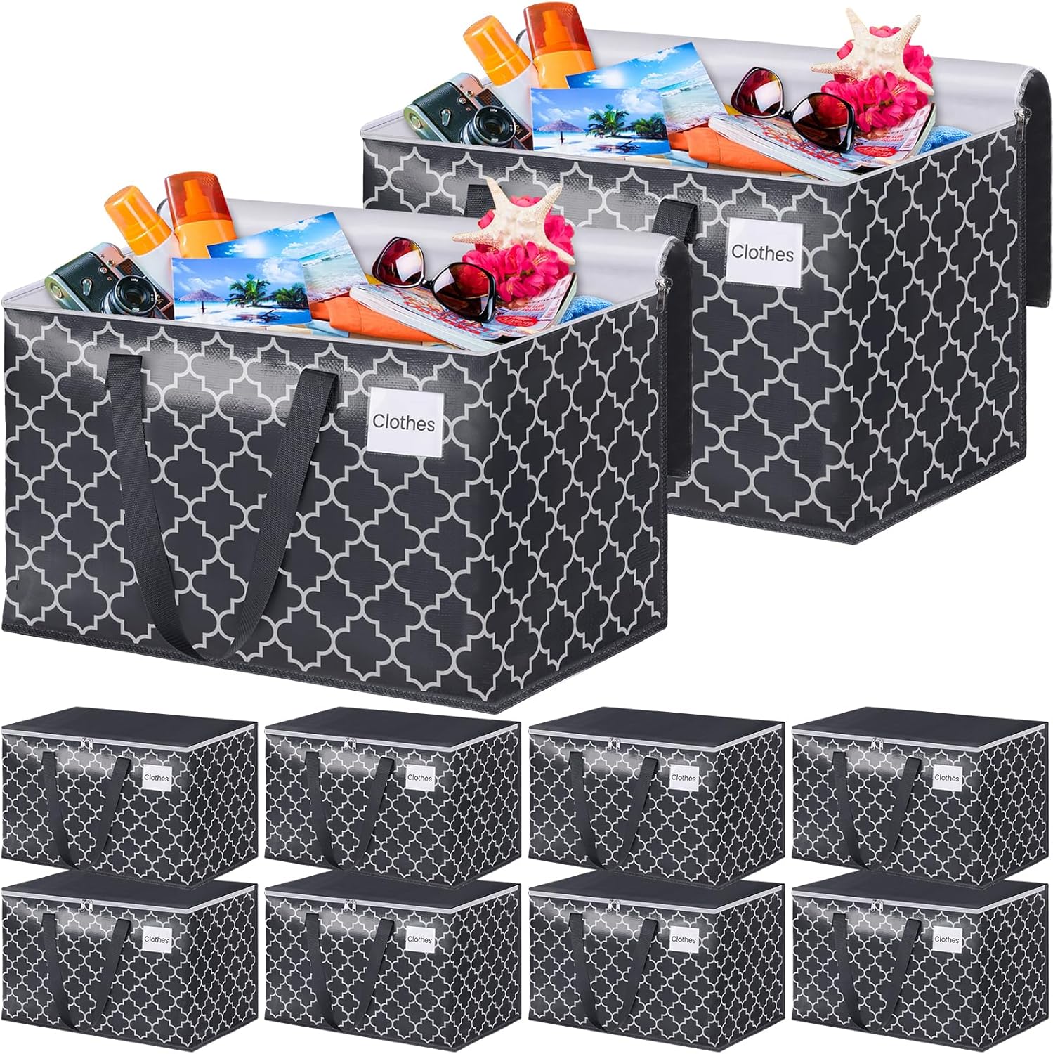 StorageRight Bolsas de mudanza resistentes grandes y fuertes cajas de mudanza con cremalleras de primera calidad y asas de transporte, bolsas de