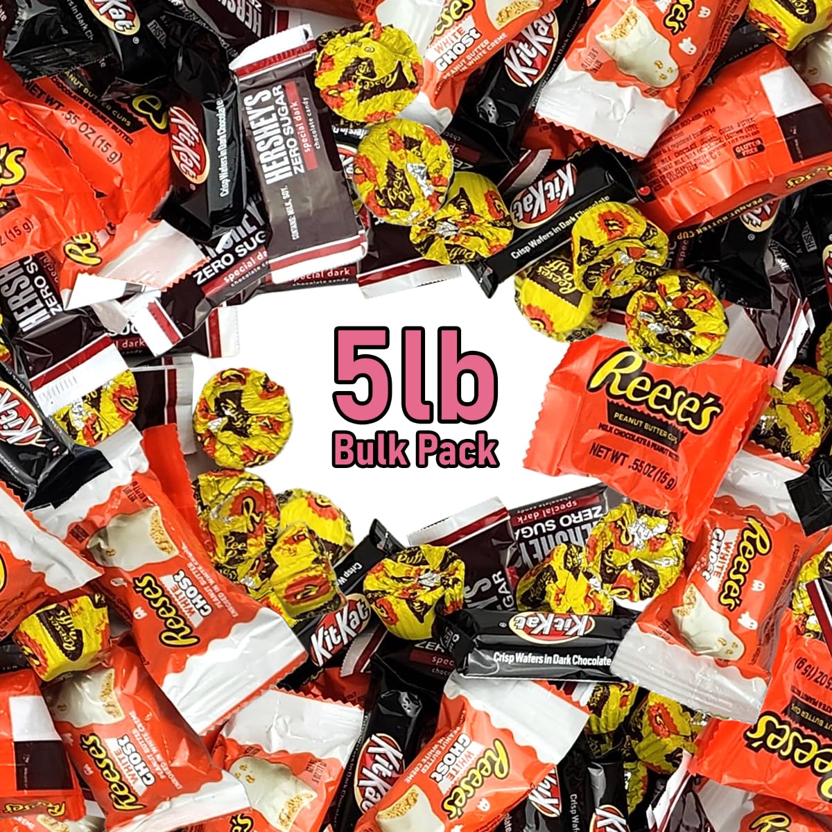 Mezcla de chocolate, tamaño divertido, caramelos navideños envueltos individualmente a granel con populares surtidos de dulces de chocolate, Kit Kat