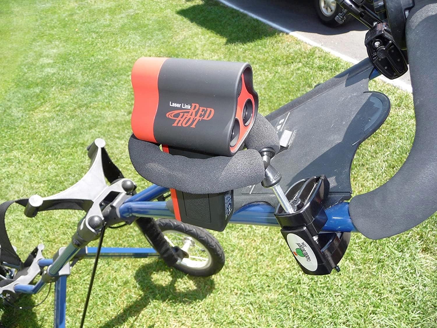 Carrito de golf Mountsoporte para enlace de láser redhot, Switch Tour, RH2, Quickshot, Eagle Rangefinders.