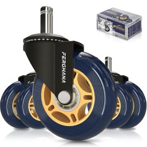 Ferghana Ruedas de repuesto para sillas de oficina y suelos de madera dura, juego de 5, no compatible con IKEA, ruedas de escritorio resistentes Ferghana Ruedas de repuesto para sillas de oficina y suelos de madera dura, juego de 5, no compatible con IKEA, ruedas de escritorio resistentes