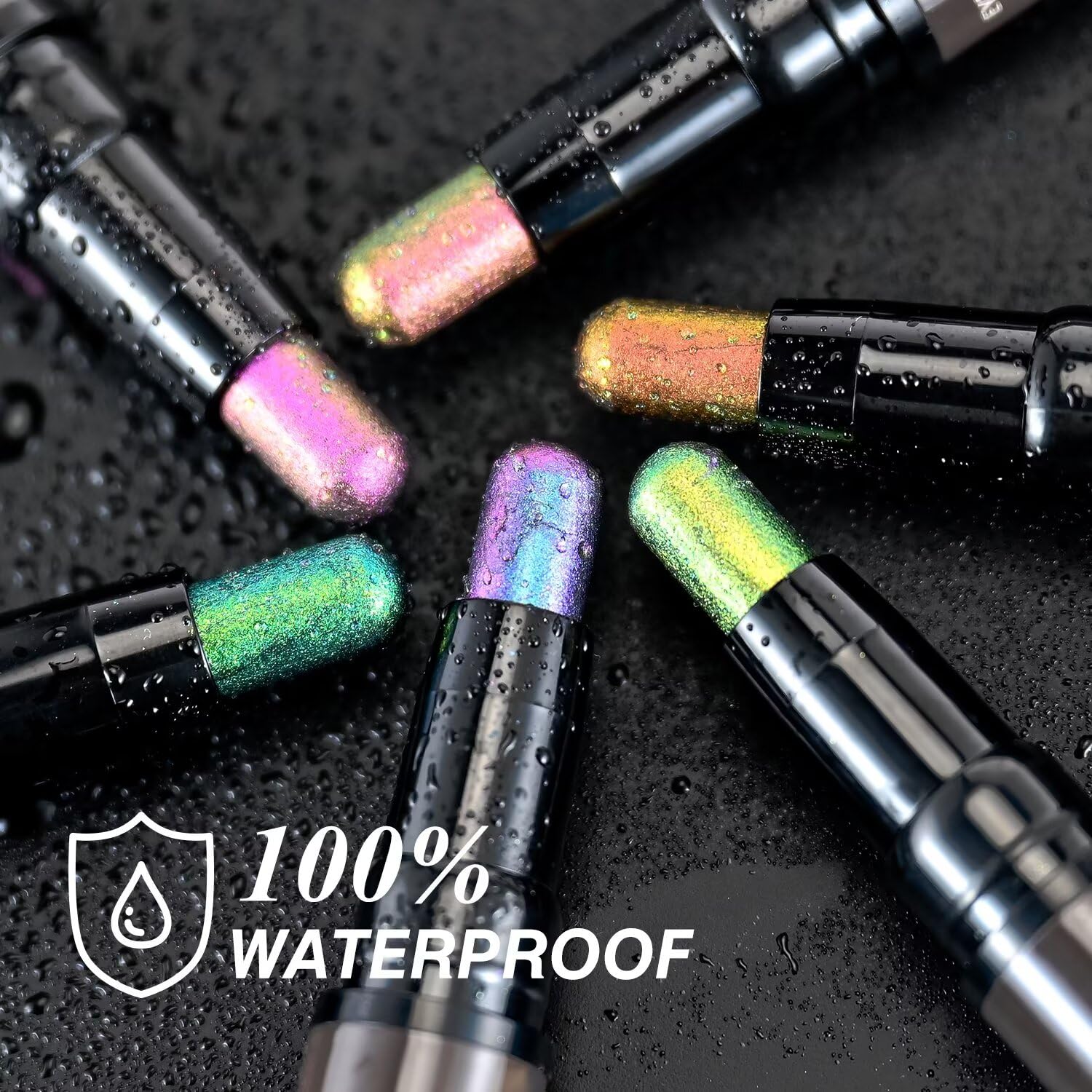 CHARMACY Multichrome – Sombra de ojos en barra 2 en 1, iluminador de ojos impermeable, alta pigmentación, a prueba de manchas, vegano y libre de