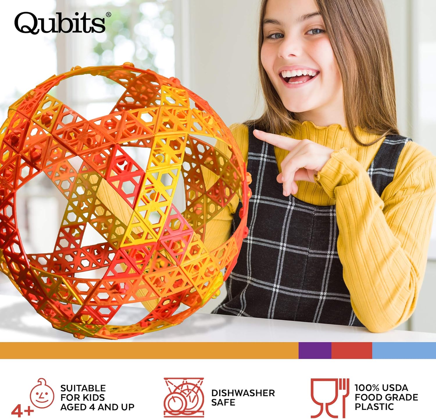 Set de construcción con 84 piezas Mega Sets, de Qubits