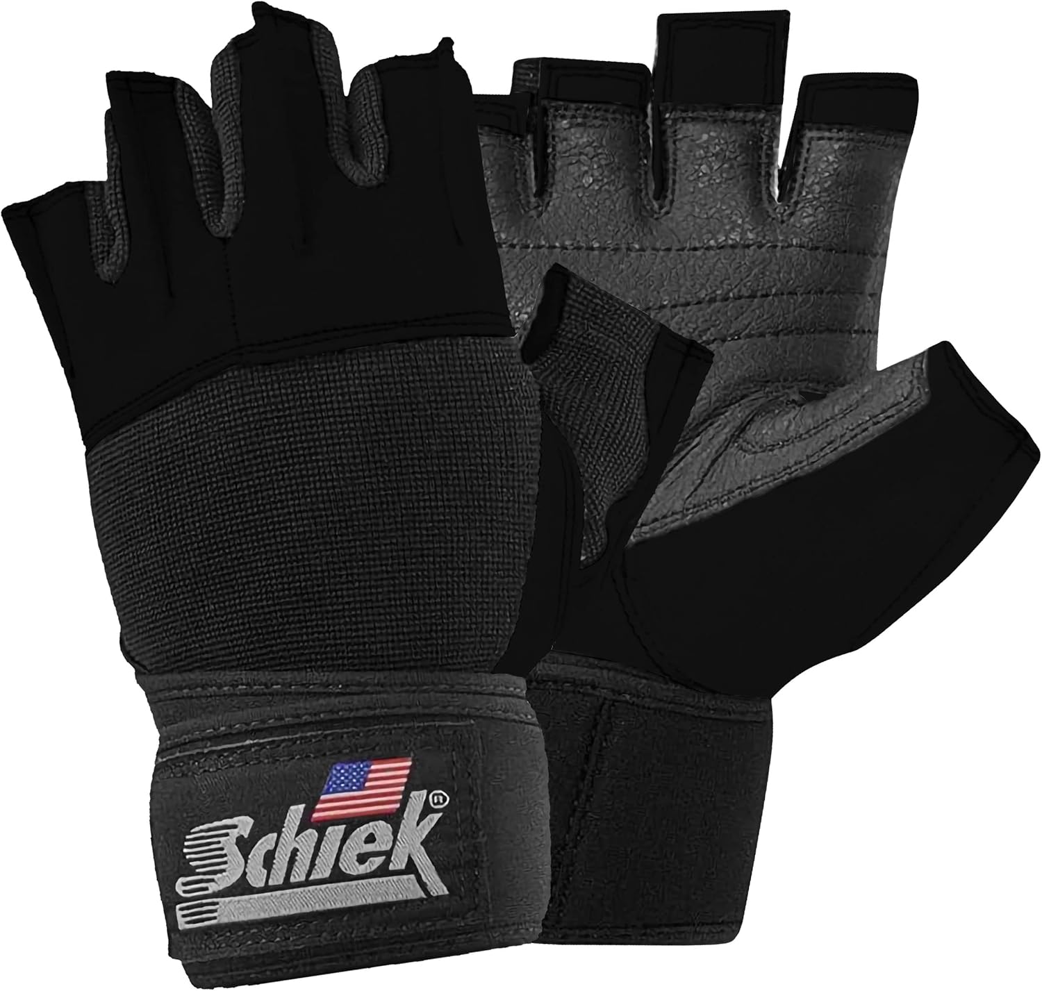 Schiek Sports 530 Platinum – Guantes de levantamiento de pesas con almohadilla de gel, guantes de cuero Amara para mujer y hombre