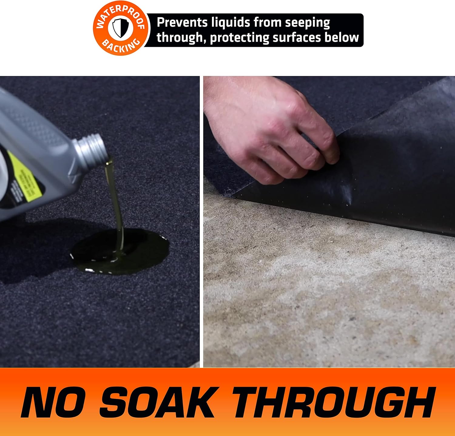 Armor All Tapete para piso de garajetapete de derrame de aceite (30″ x 59″), absorbente, impermeable, reutilizable, duradero, contiene líquidos,