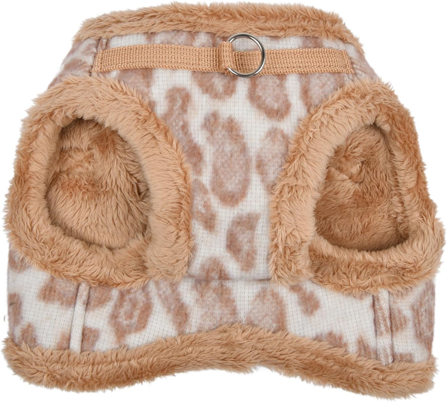 Puppia Kovo – Arnés tipo chaleco para perro, diseño cálido de leopardo de invierno para perros pequeños y medianos, beige, talla M