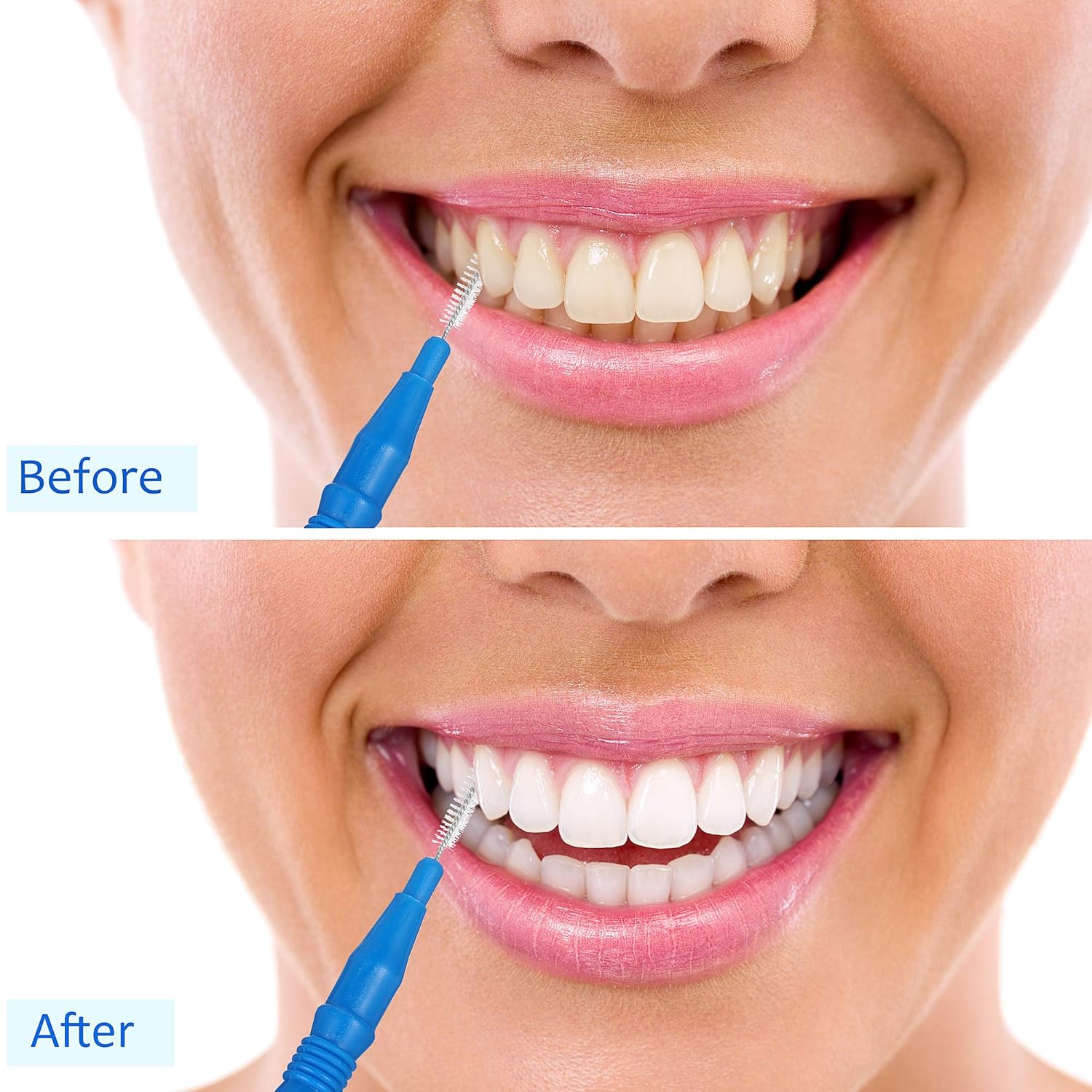BBTO 100 piezas de llaves para cepillo dental limpiador interdental, palillo de dientes, cabezal de hilo dental, limpiador oral de palillos