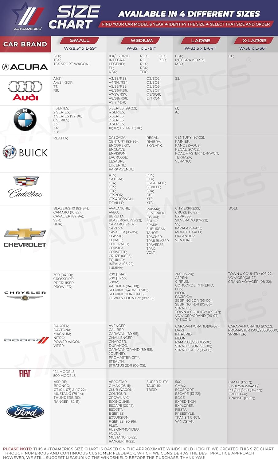 Autoamerics – Parasol para parabrisas (1 unidad)
