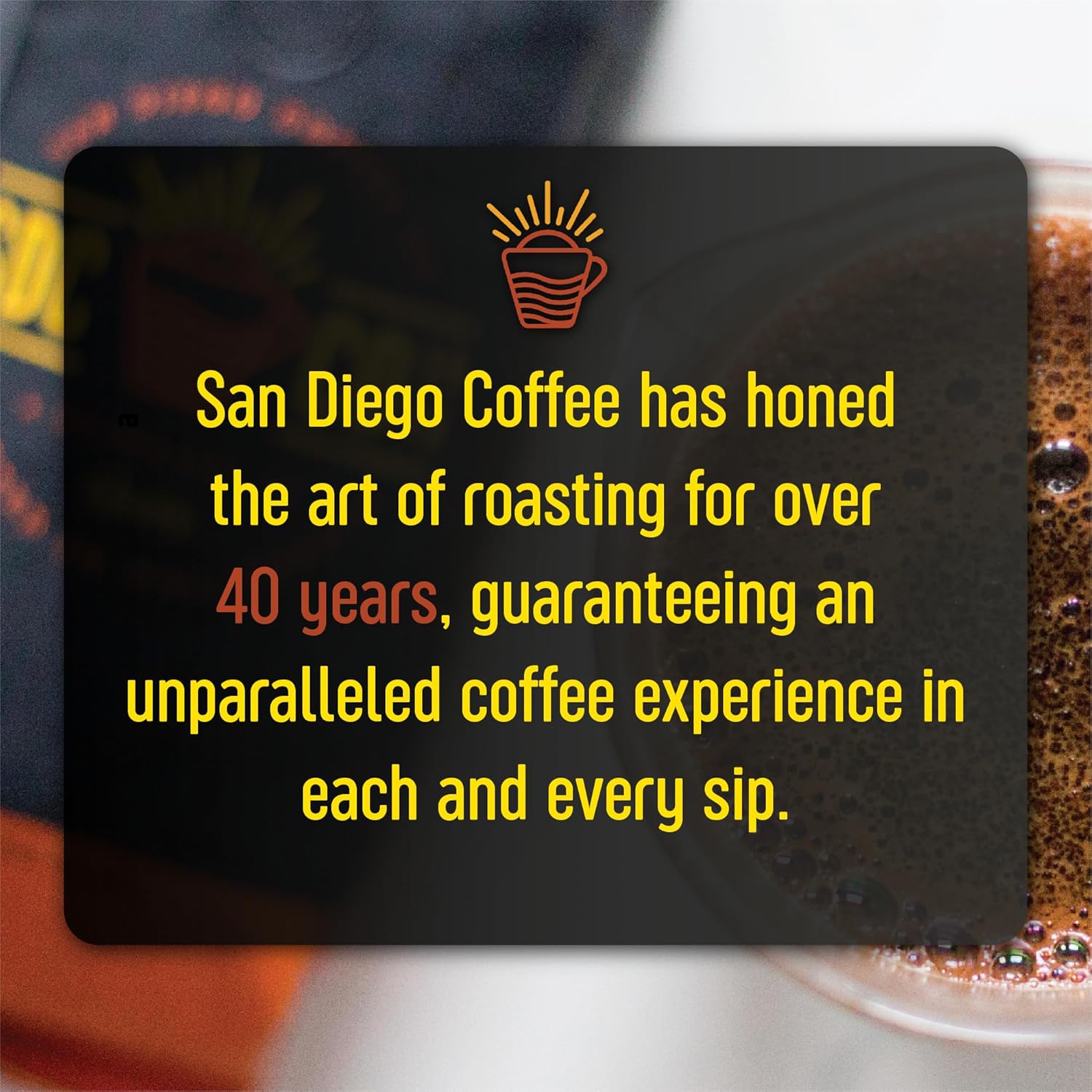 San Diego Coffee Café molido tostado orgánico, tostado oscuro, bolsa de 16 onzas