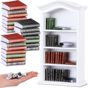 Poen 27 piezas 1 12 libros de casa de muñecas en miniatura a escala y una estantería de madera accesorios de decoración de casa de muñecas 1 12 Poen 27 piezas 1 12 libros de casa de muñecas en miniatura a escala y una estantería de madera accesorios de decoración de casa de muñecas 1 12