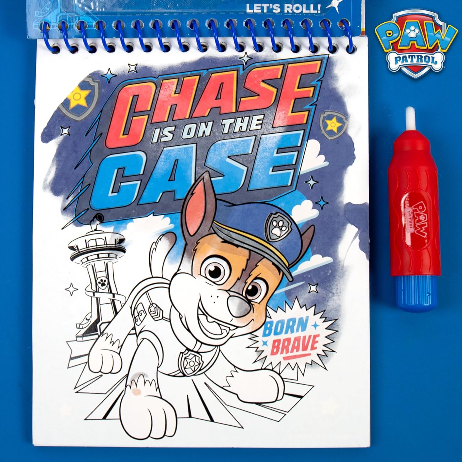Paw Patrol Aqua Art, incluye 4 páginas reutilizables de arte acuático y bolígrafo de agua, libro de colores con agua, libro de actividades de