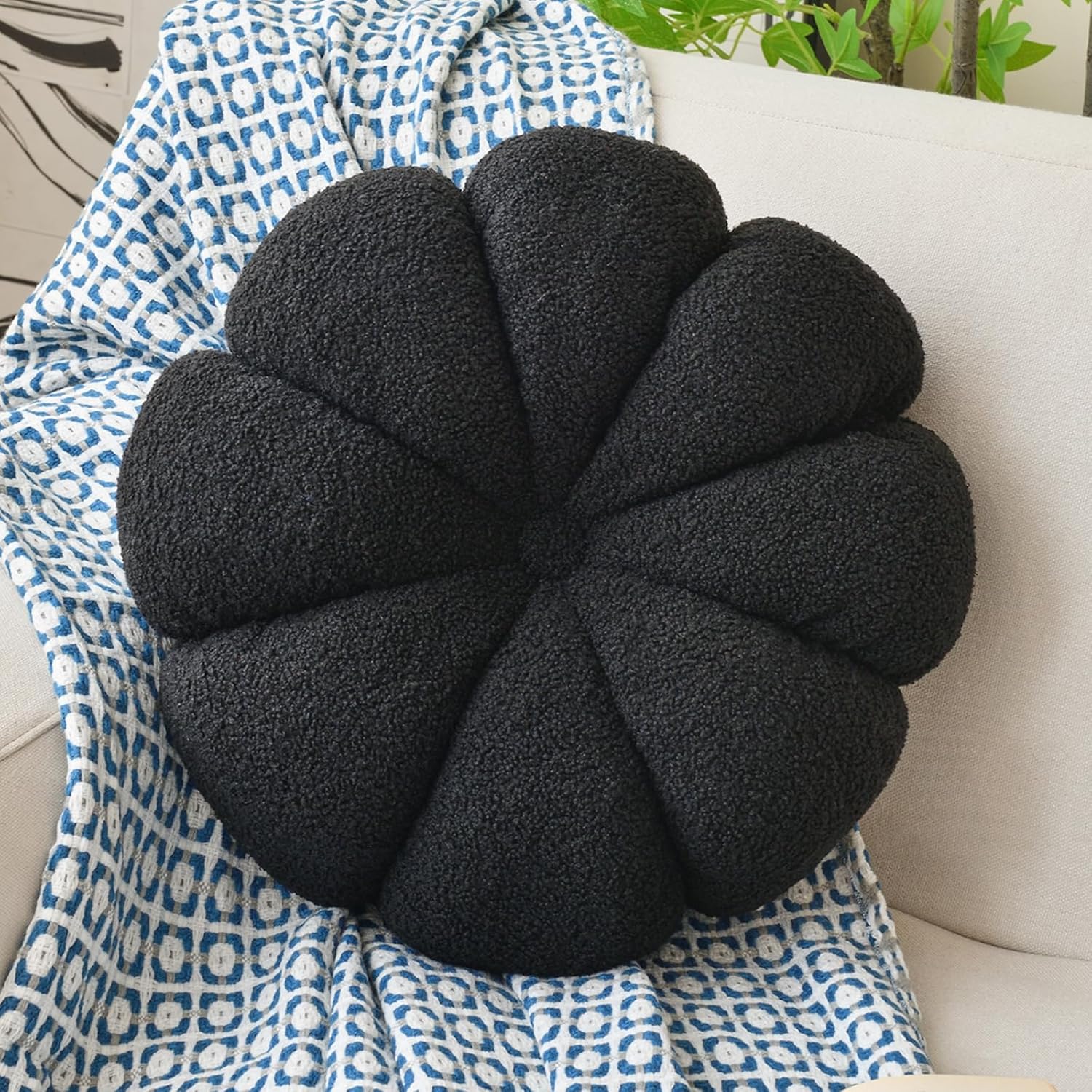 Cojín redondo para suelo, almohadas de calabaza, almohadas decorativas para sofá cama, cojines de asiento de suelo circulares gruesos, cojines de
