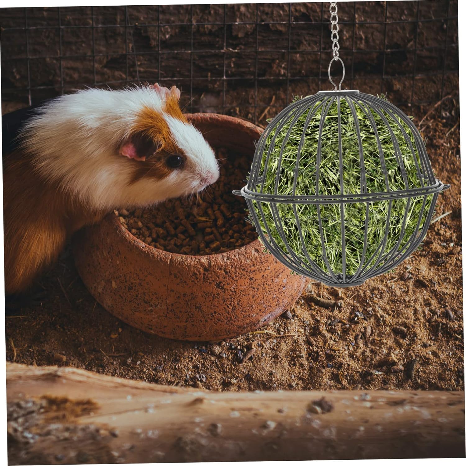 MERRYHAPY Alimentador de heno de bola colgante, 2 unidades, dispensador de alimentos para mascotas, juguetes para mascotas, jaulas para animales