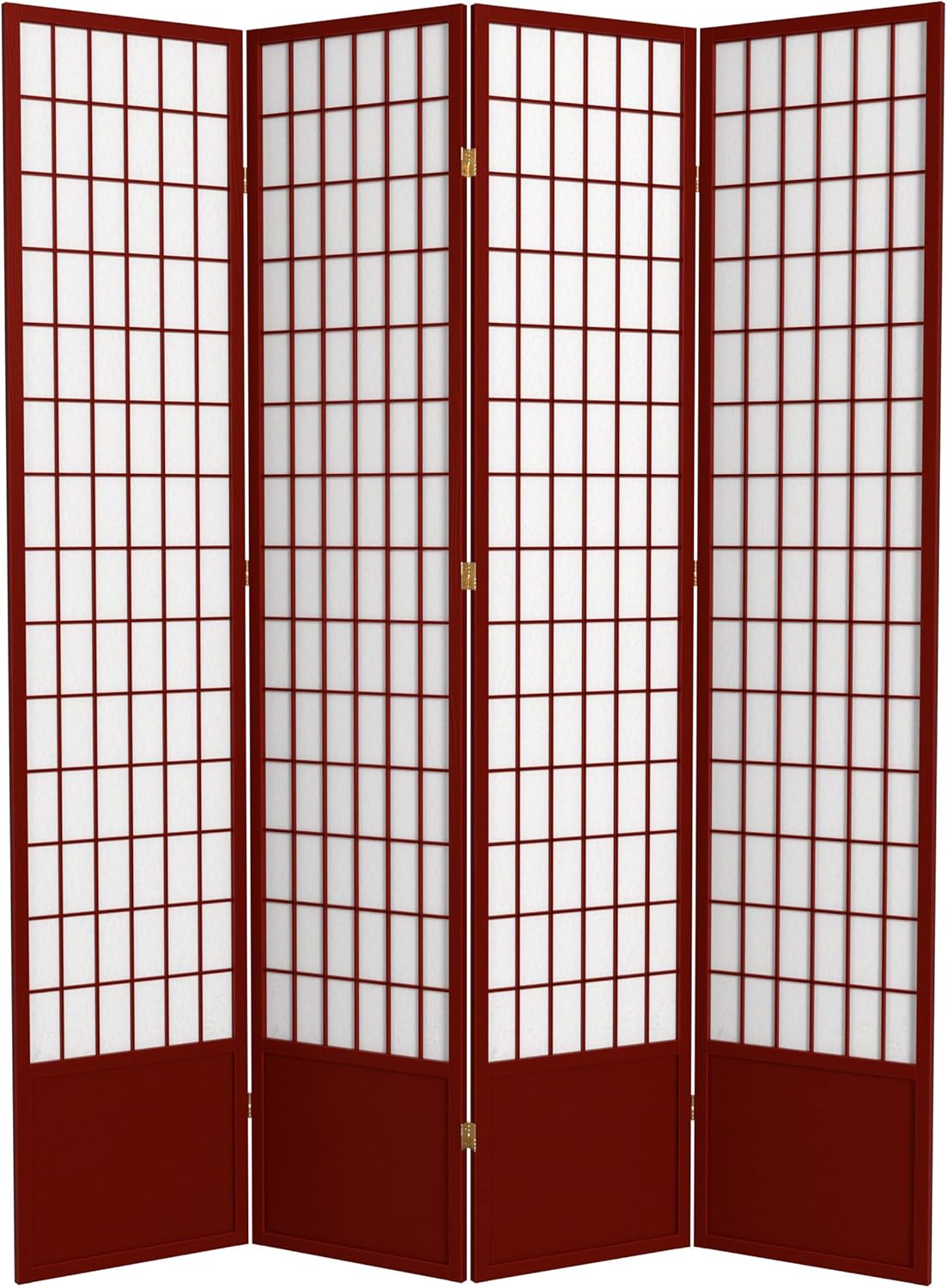 Oriental Furniture – Pantalla Shoji de 7 pies de alto, palisandro, 4 paneles