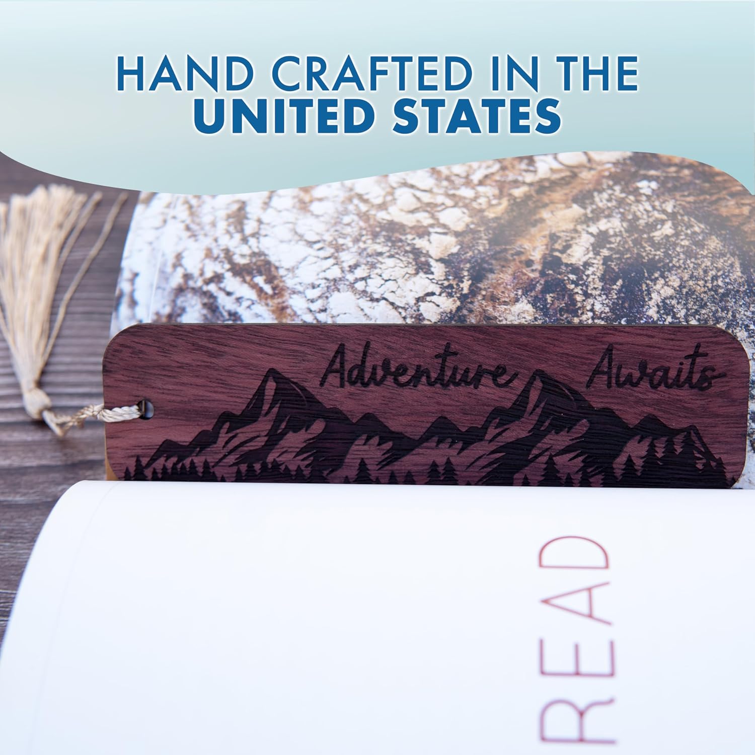 Livin Harmony Nature Mountain Bookmarks for Men, Boys, & Everyone! – Wooden Bookmarks for Book Lovers, Ideal Book Markers for Men – Unique Wood