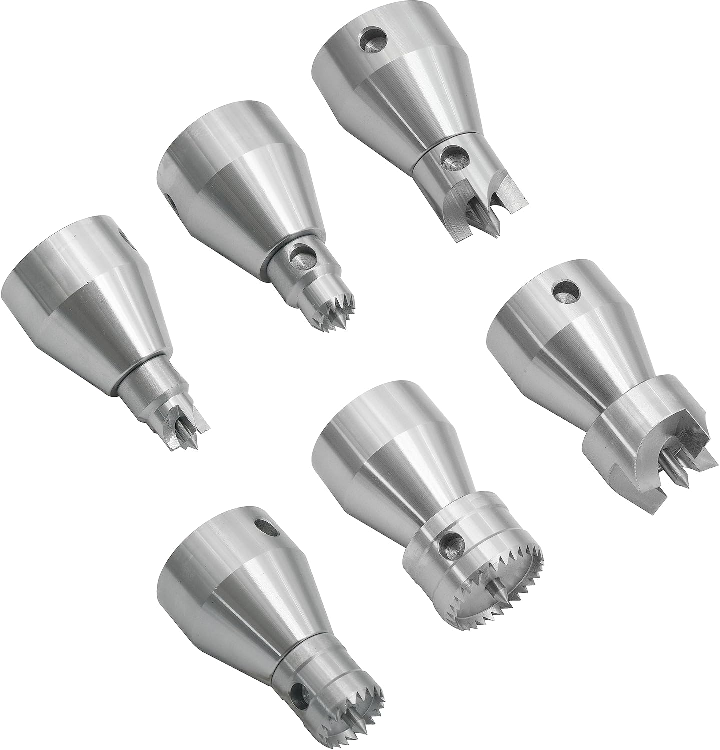 BMWOOD LDC-SET9 9 piezas de torno de madera y kit de centro vivo en caja de aluminio con rosca directa de 1 x 8 TPI para cuerpo central de