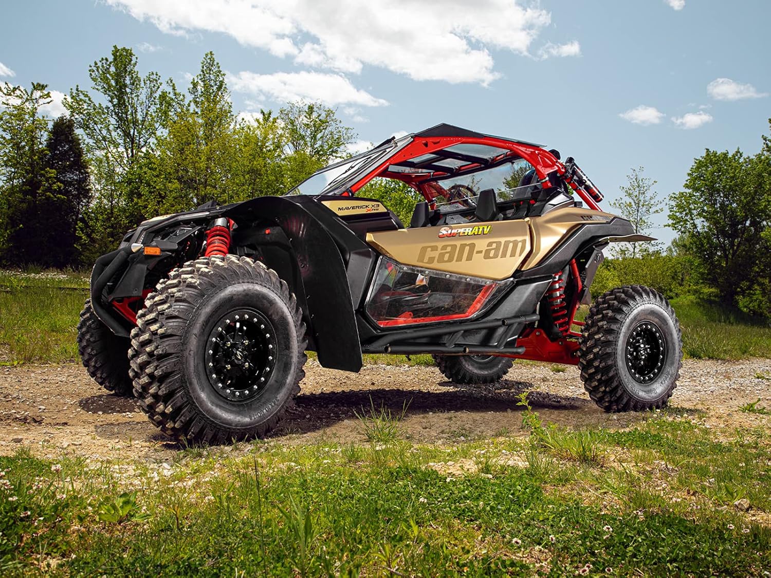 SuperATV Guardabarros para 2018 Can Am Maverick (ver lista completa de ajustes)  Durabilidad extrema  Protege contra rocas, suciedad, arena y barro