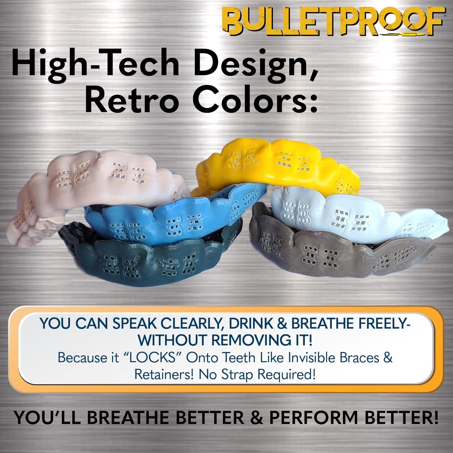 Bulletproof Worlds Thinnest Most Breathable Mouth Guard is 3X Stronger! BJJ Football MMA Basketball Hockey Lacrosse Rugby Boxing Sports Mouthguard
