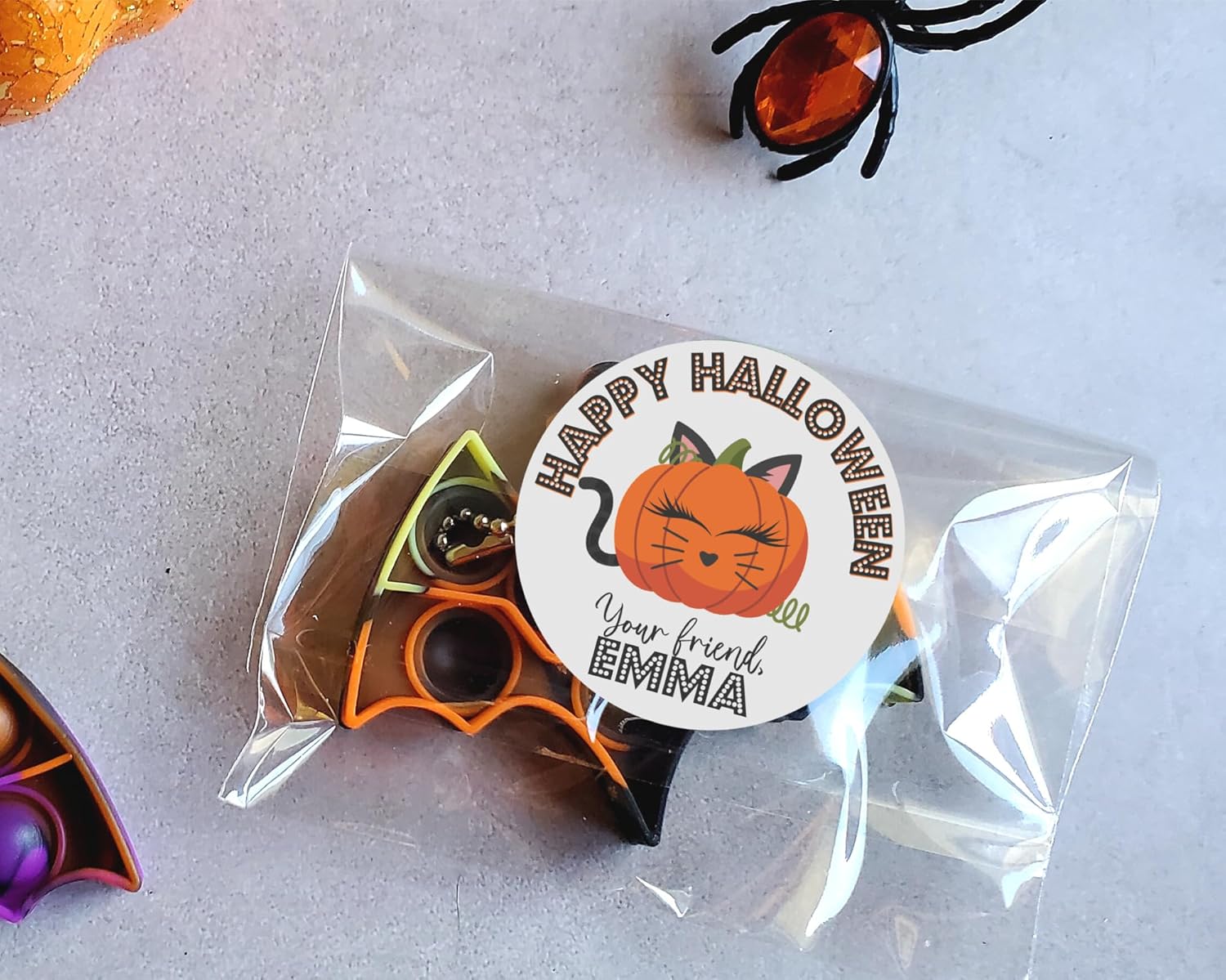 40 calcomanías personalizadas de Halloween para niños, etiquetas personalizadas para niñas, escuela, fiesta, fiesta, hojas de etiquetas de regalo