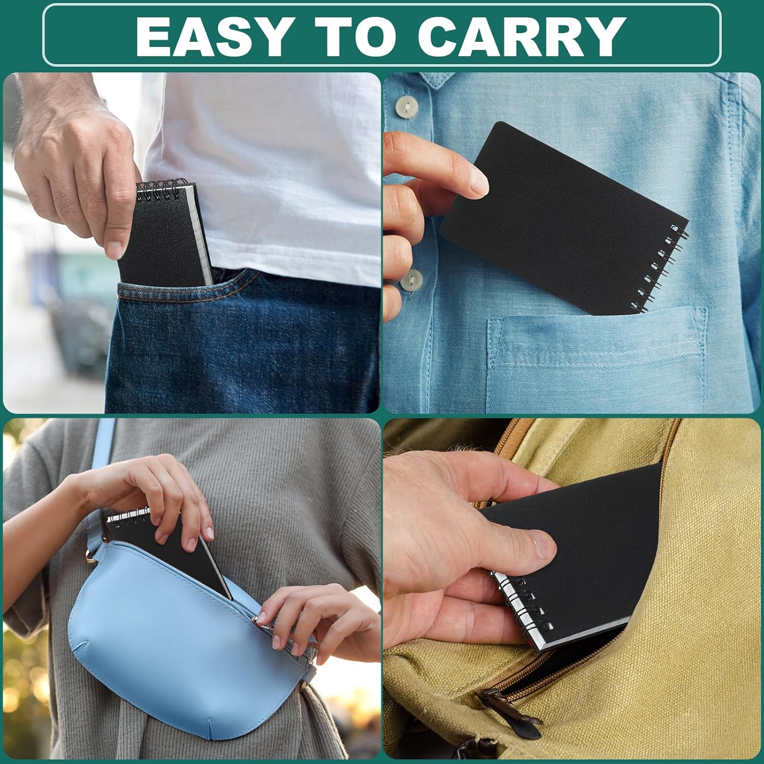 12 cuadernos impermeables de 3 x 5 pulgadas, bloc de notas de bolsillo para todo tipo de clima, bloc de notas de policía, resistente a la