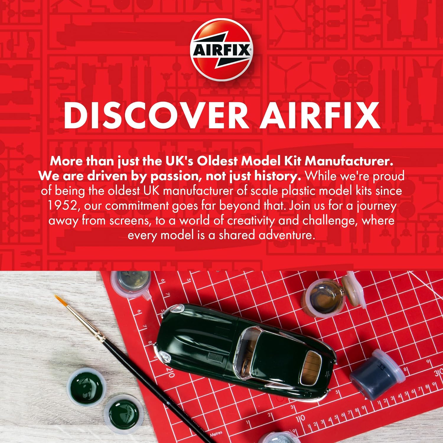 Airfix Starter Gift Set Mini Cooper S 132 Racing Car Kit de modelo de plástico A55310A