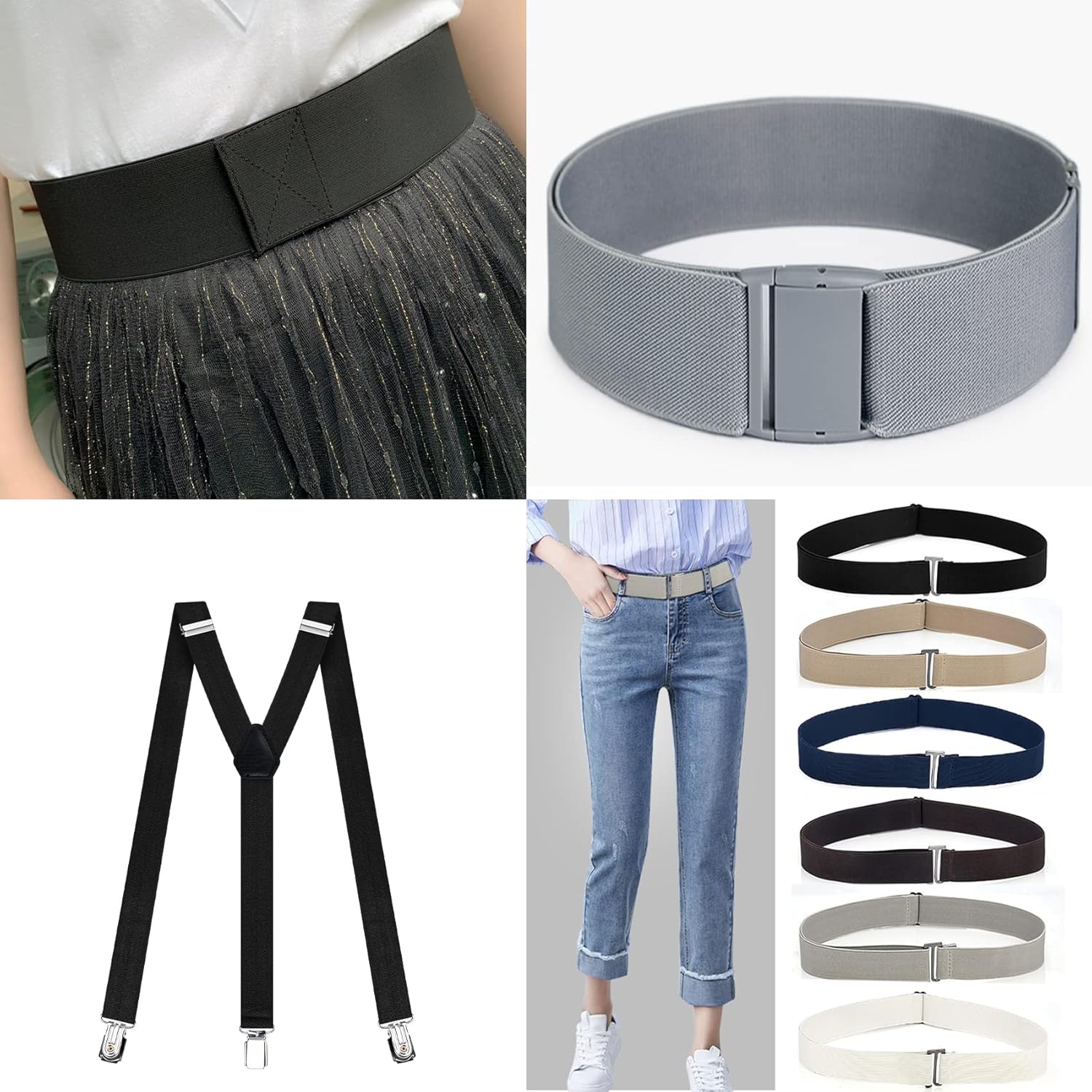 Dortrue Banda elástica de costura negra de 1 pulgada y 10 yardas, carrete elástico de alta elasticidad para coser pantalones de cintura, correas,
