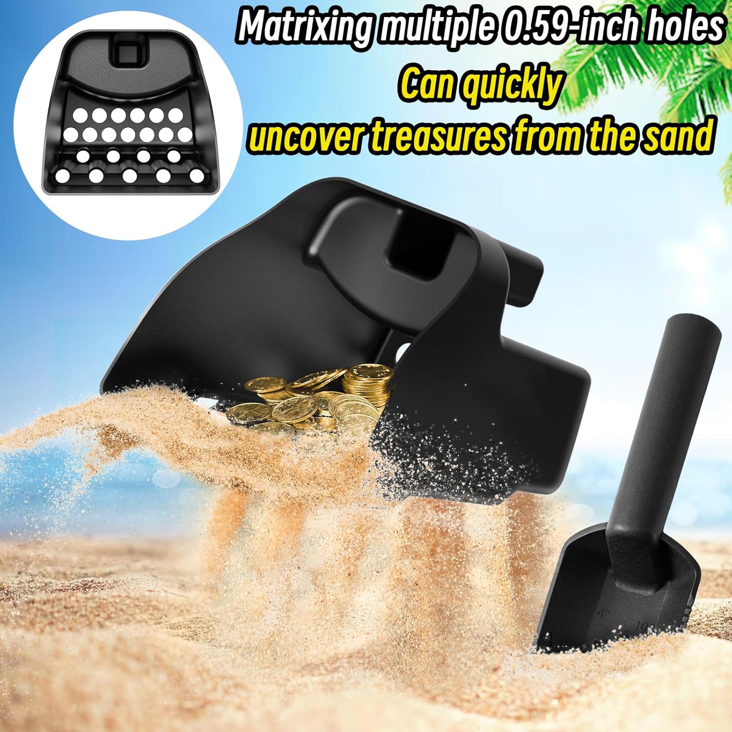 Detector de metales de mano Pinpointer impermeable  IP68 con pala de arena profesional 360 pin puntero varita accesorios alta sensibilidad