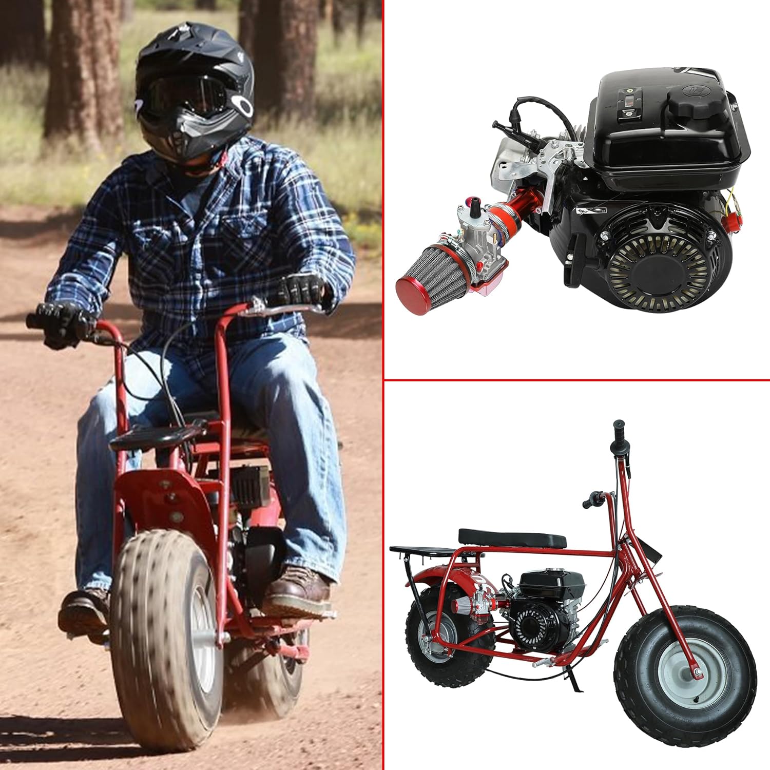 GREHUA PWK – Kit de carburador de 0.945 in para Predator 212 196cc 224cc Non Hemi Coleman CT200U BT200X Mini Bike Baja MB200 KT196 Go Kart 6.5hp