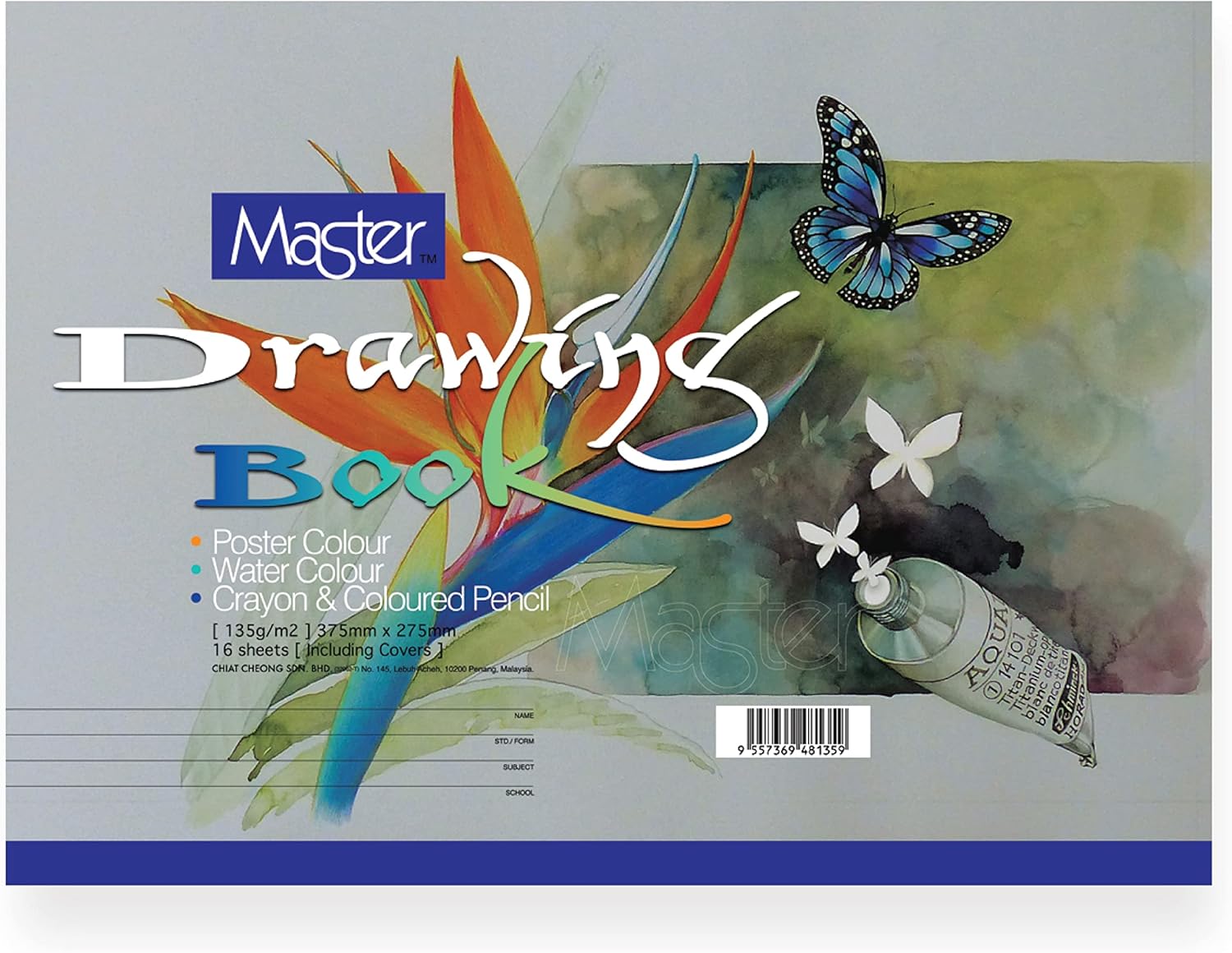 Paquete de 3 cuadernos de bocetos maestros, 11 x 15 pulgadas, 16 hojas, 91 libras (135 gsm), papel de dibujo sin ácidos, papel de dibujo artístico y