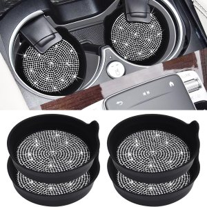 Amooca Portavasos para automóvil, antideslizante, universal, a prueba de tamices, antiderrames, accesorios para el interior del automóvil, paquete Amooca Portavasos para automóvil, antideslizante, universal, a prueba de tamices, antiderrames, accesorios para el interior del automóvil, paquete