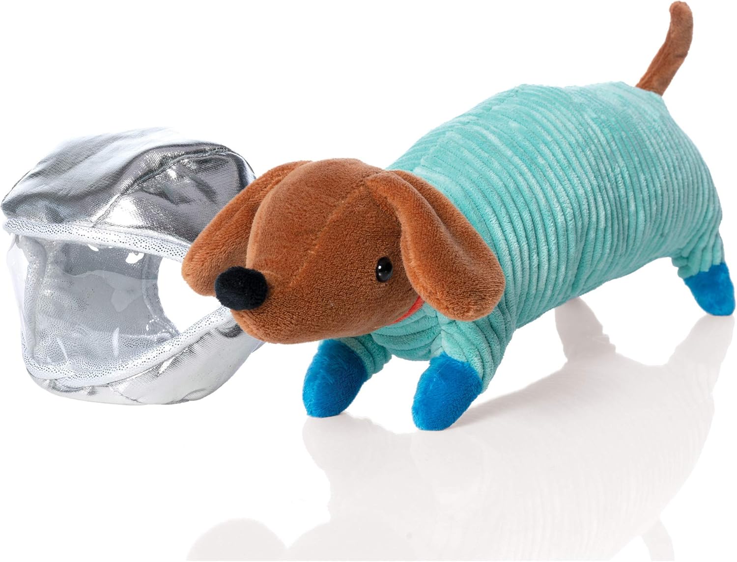 Manhattan Toy Animal de peluche Space Dog con casco extraíble de 13 pulgadas de largo