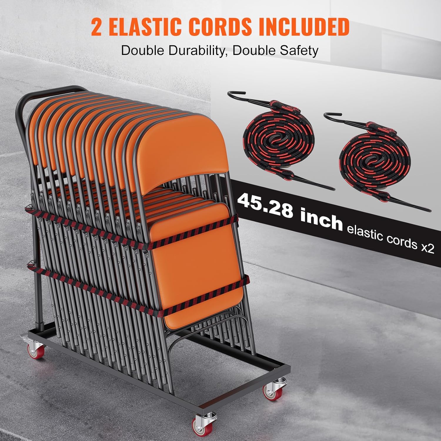 VEVOR Carrito de almacenamiento vertical de acero en forma de L, 39 pulgadas de largo x 21 pulgadas de ancho x 42.9 pulgadas de alto, carrito de