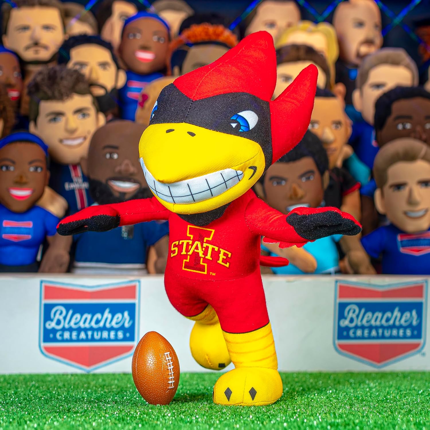 Bleacher Creatures Iowa State Cyclones Cy The Cardinal – Figura de peluche de mascota de 10 pulgadas, una mascota para jugar o exhibir
