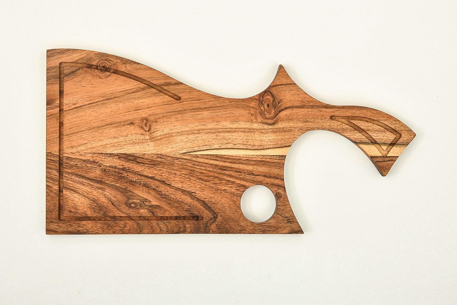 Tabla de cortar de madera de Halloween para cocina, 14 pulgadas de largo x 7 pulgadas de ancho, pieza de bloque de carnicero con asa, plato de
