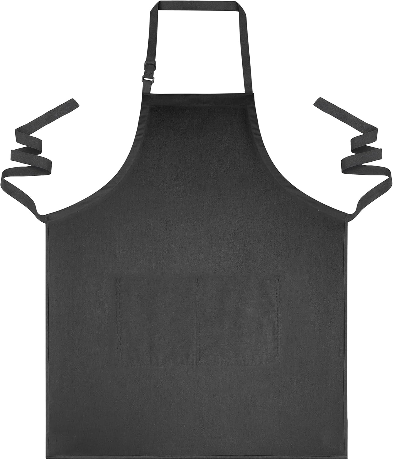 BEAUTICONE Delantal de chef  Polialgodón profesional  para cocina, barbacoa y parrilla  Delantal de babero  camarero  carnicero con bolsillos