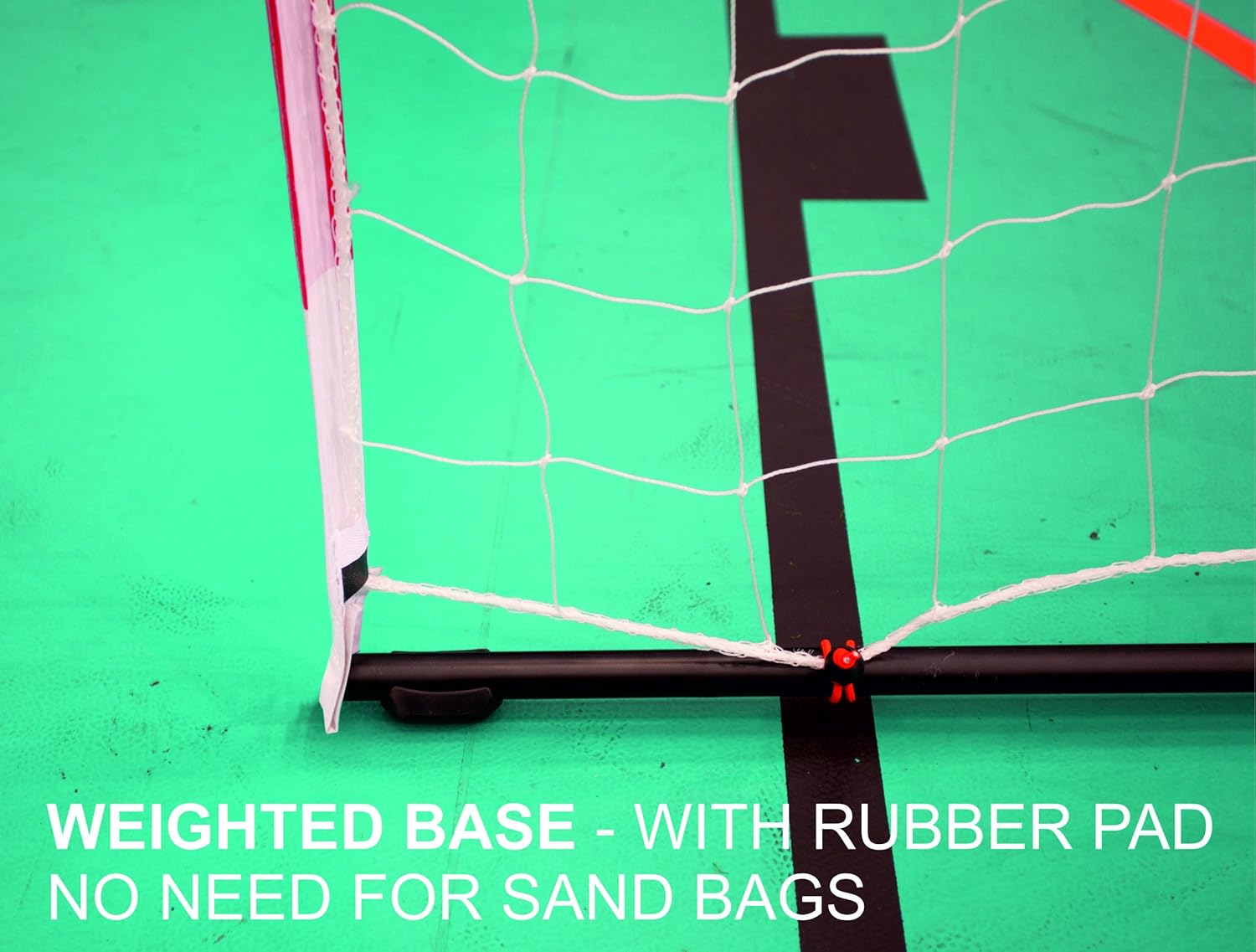 QuickPlay Portería de balonmano portátil con base ponderada basada en la tecnología KICKSTER configuración rápida