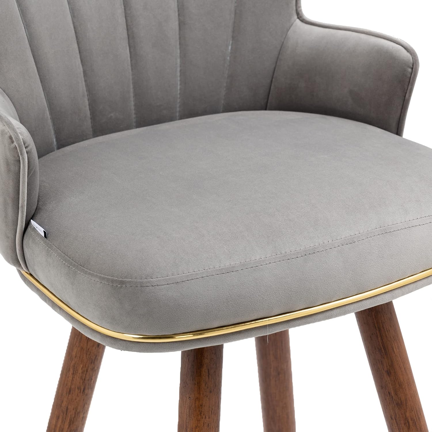 Juego de 2 taburetes de bar, sillas de bar de terciopelo con patas de madera, taburetes de bar de 27.95 pulgadas de altura de mostrador con respaldo