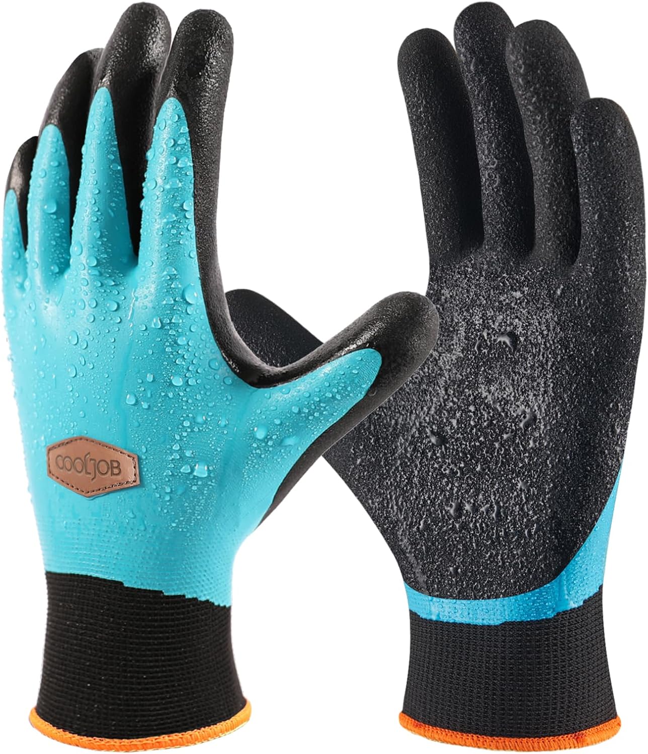 COOLJOB Guantes de invierno impermeables para congelador, jardinería, pesca, construcción, guantes de goma de doble capa para interiores y