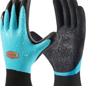 COOLJOB Guantes de invierno impermeables para congelador, jardinería, pesca, construcción, guantes de goma de doble capa para interiores y COOLJOB Guantes de invierno impermeables para congelador, jardinería, pesca, construcción, guantes de goma de doble capa para interiores y