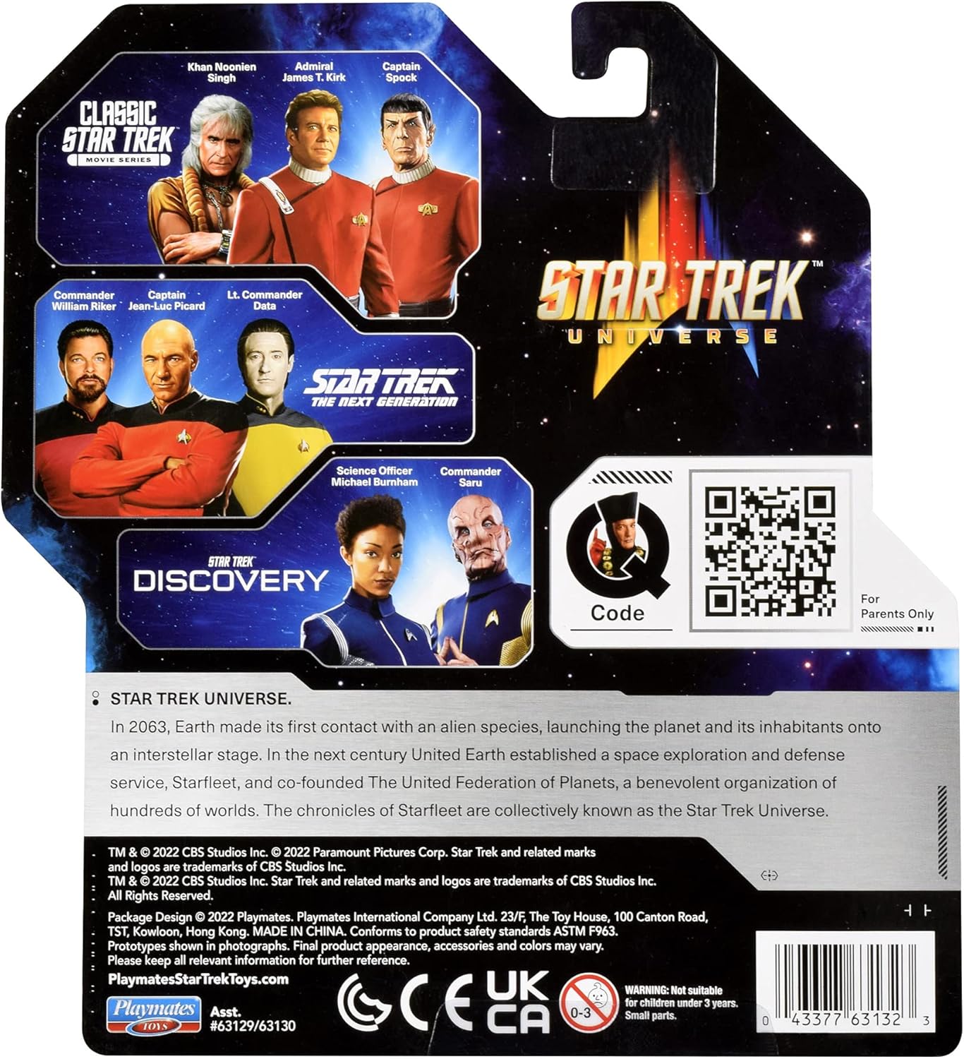 Star Trek Playmates Toys Universe Figura de acción de Michael Burnham Discovery de oficial científico de 5 pulgadas con accesorios, multicolor