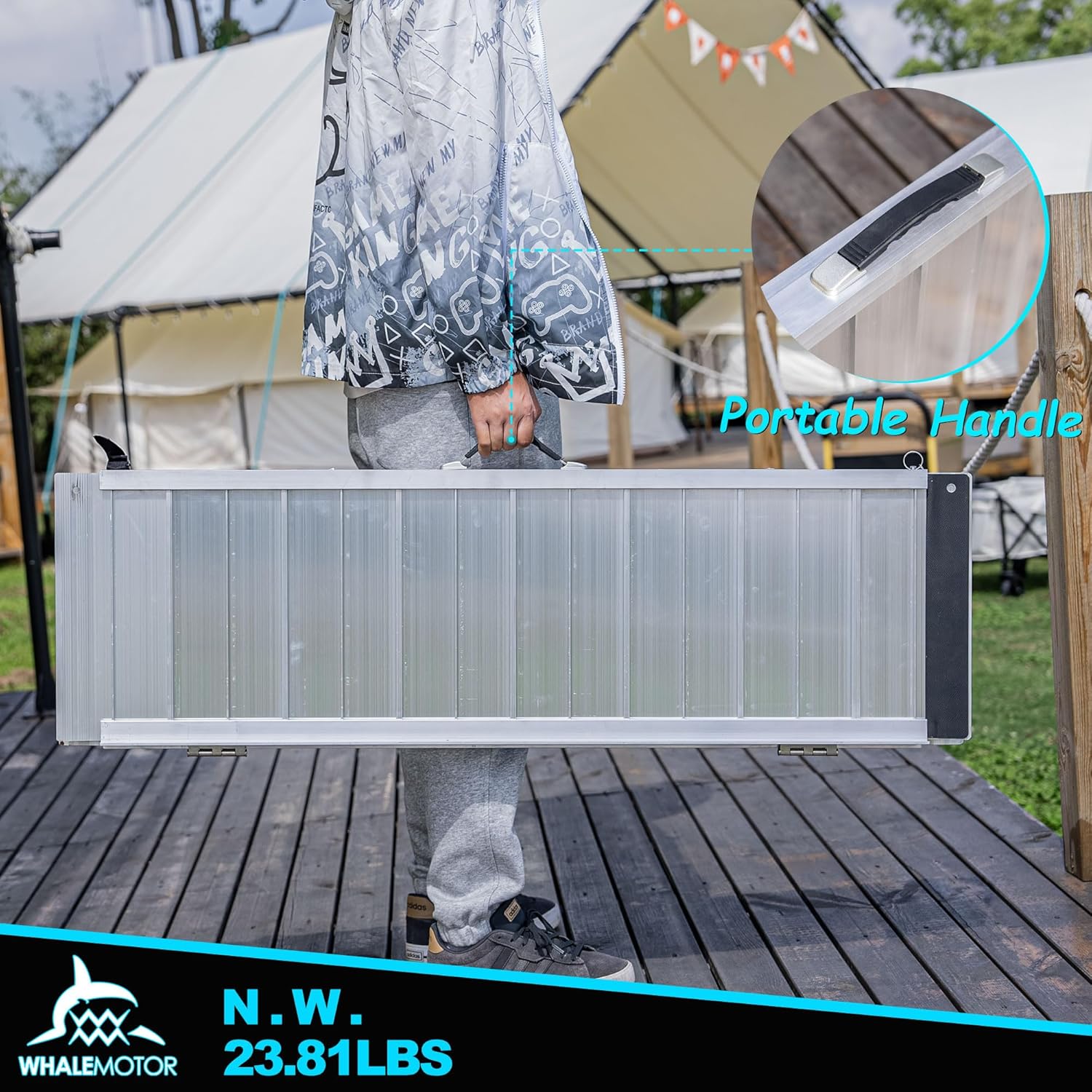 Rampa portátil para silla de ruedas de 4 pies, rampa portátil plegable de aluminio antideslizante, rampas para sillas de ruedas para el hogar,