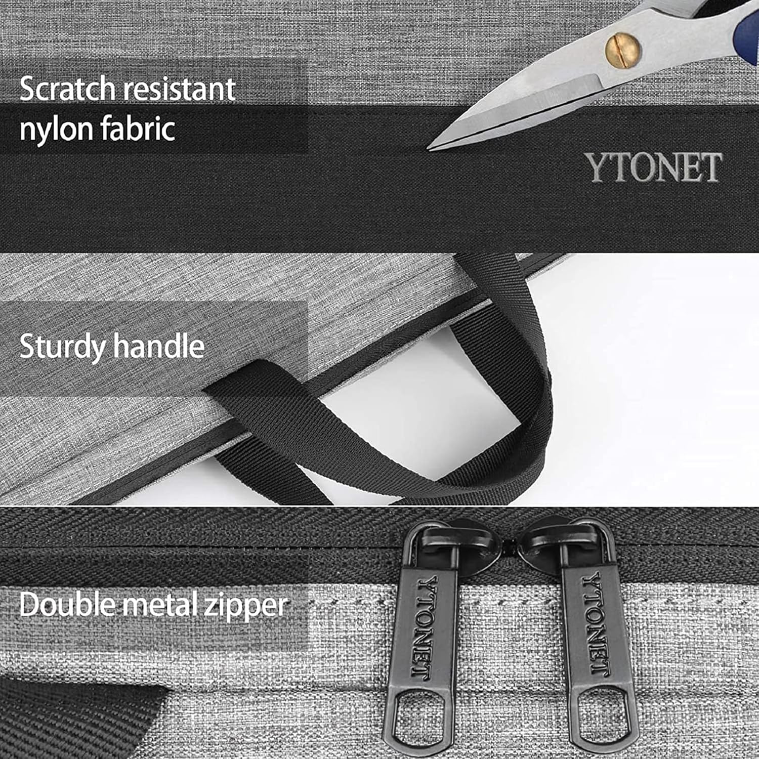 Ytonet Funda para laptop de 17 a 17.3 pulgadas, funda delgada resistente al agua TSA para laptop con asa, funda protectora duradera compatible con