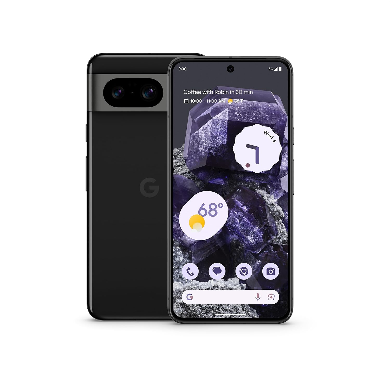 Google Pixel 8 – Smartphone Android desbloqueado con cámara avanzada de píxeles, batería de 24 horas y potente seguridad, obsidiana, 128 GB