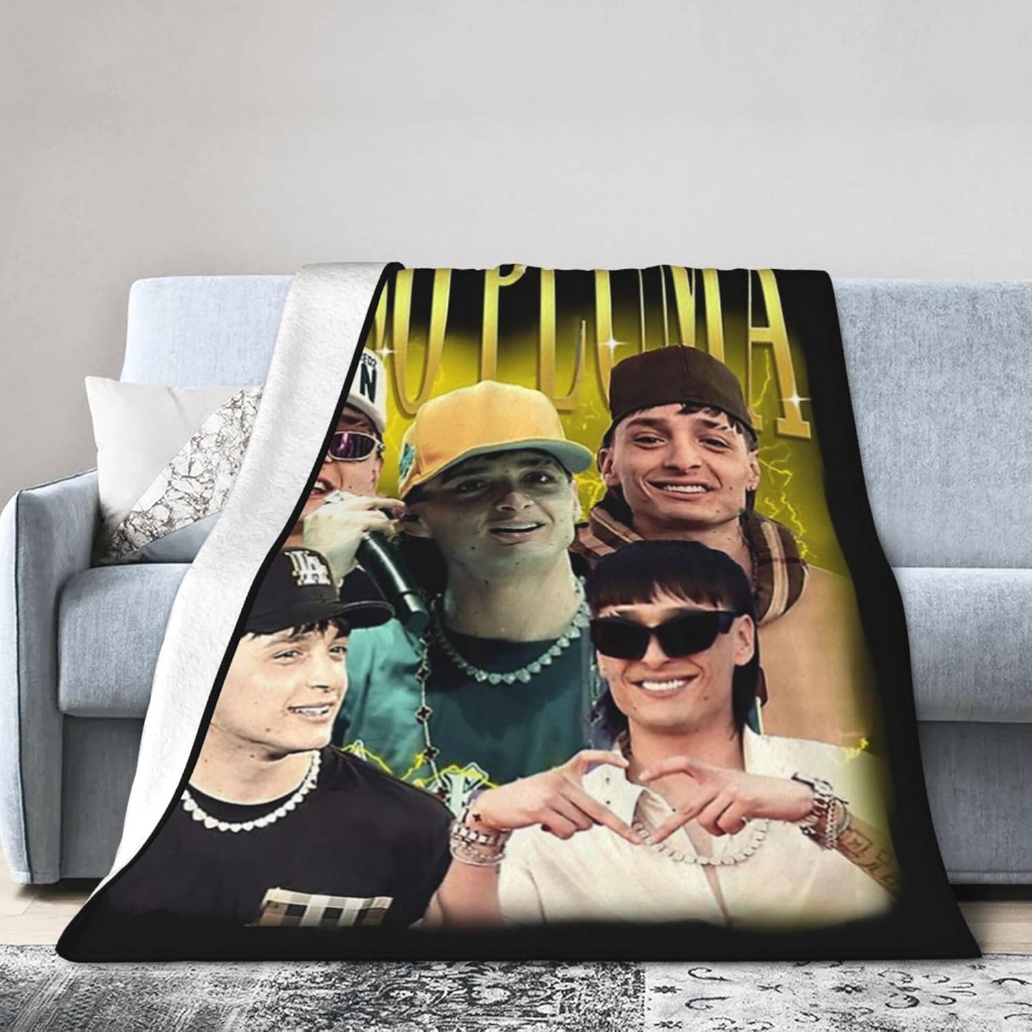 Peso – Manta de collage musical de pluma, cálida y acogedora manta de felpa para cama, sofá, cama, sofá, decoración de sofá, sofá, decoración de