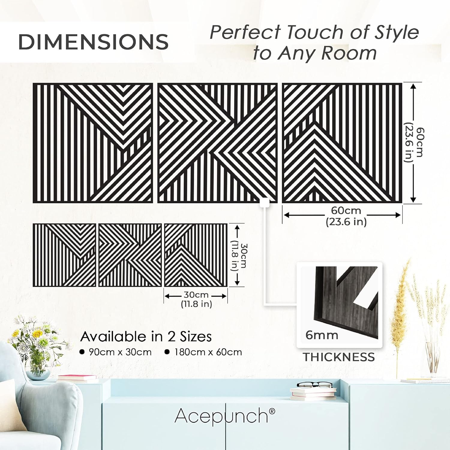 Arte de madera real, diseño elegante y moderno de líneas Abstarct, regalo ideal para el hogar, sala de estar, baño y oficina, líneas asimétricas,