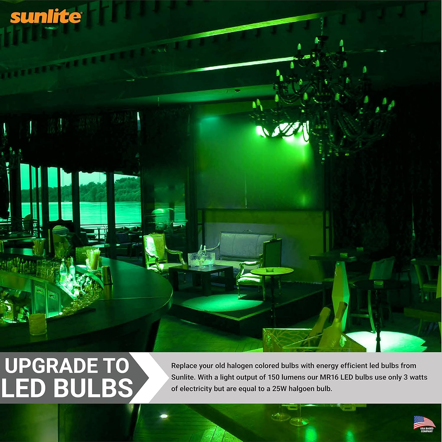 Sunlite 80857 Bombilla LED MR16 reflectora, 150 lúmenes, 3 vatios (ecualizador de bombilla halógena de 25 W) 12 V, base bi-pin GU5.3, no regulable,