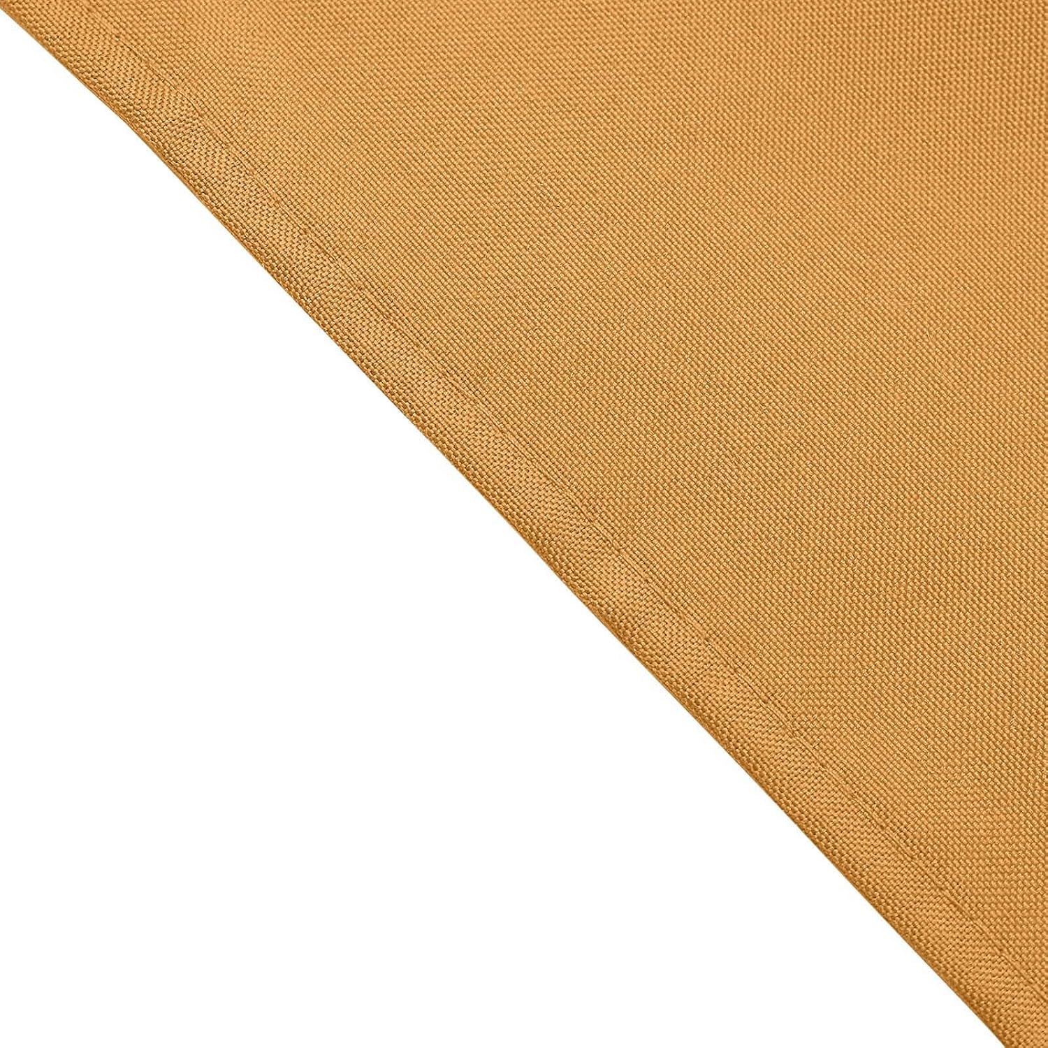 Efavormart – Paquete de 5 servilletas de tela sin costuras doradas, lino resistente a las arrugas, 17 x 17 pulgadas